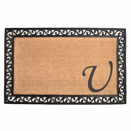 Monogram Door Mat, Coir, Black, Natural, 30 in W x 48 in L